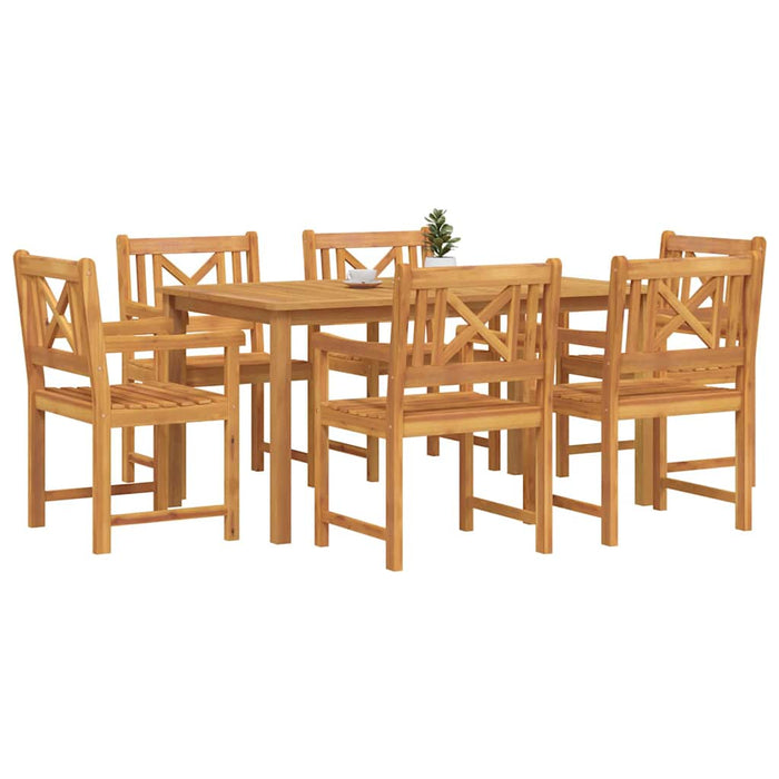Set de masă pentru grădină 7 pcs Maro lemn masiv de acacia - WALTI WALTI