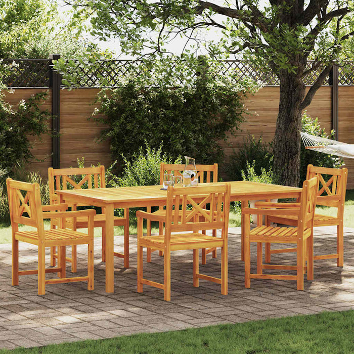 Set de masă pentru grădină 7 pcs Maro lemn masiv de acacia - WALTI WALTI