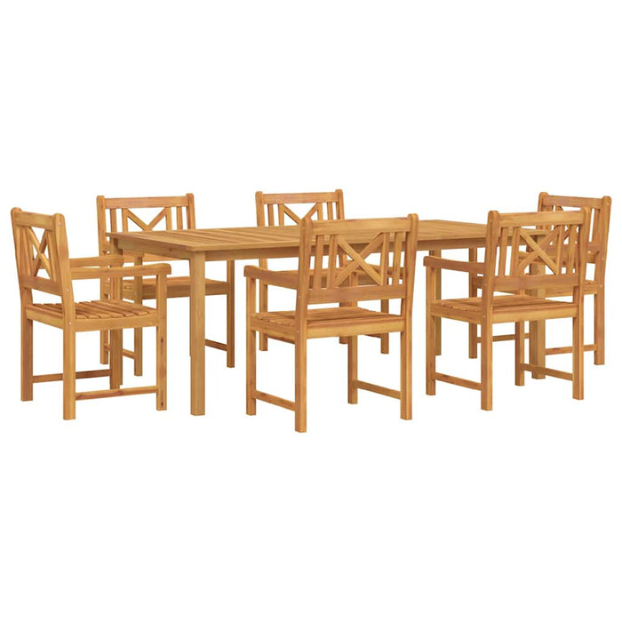 Set de masă pentru grădină 7 pcs Maro lemn masiv de acacia - WALTI WALTI