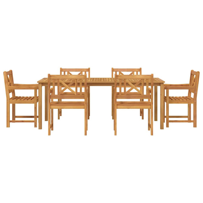 Set de masă pentru grădină 7 pcs Maro lemn masiv de acacia - WALTI WALTI