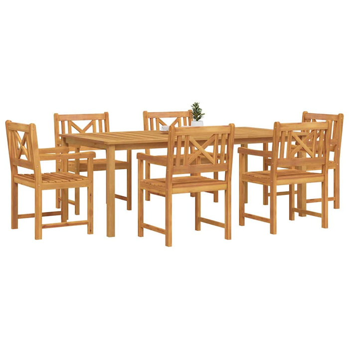 Set de masă pentru grădină 7 pcs Maro lemn masiv de acacia - WALTI WALTI