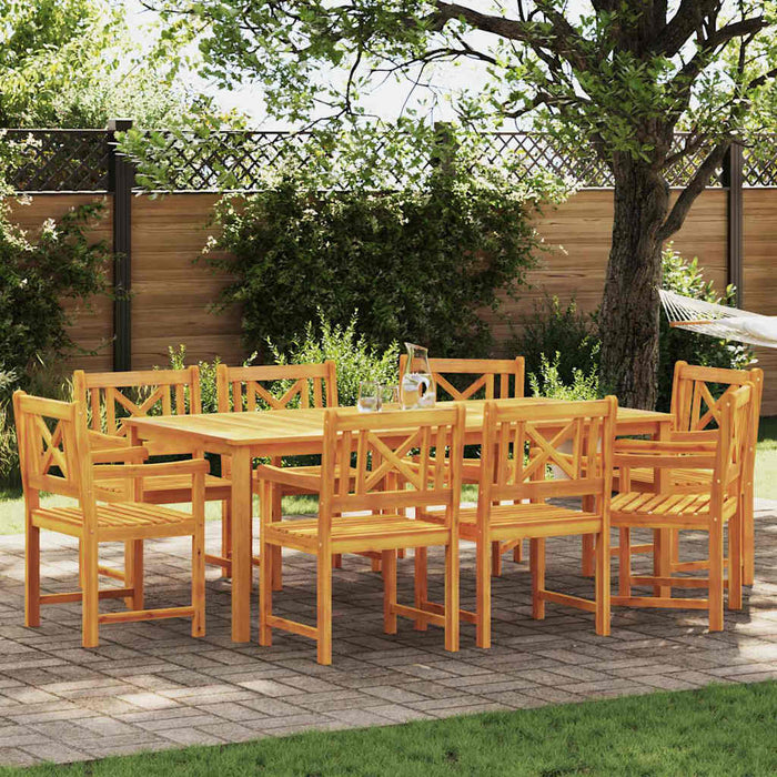 Set de masă pentru grădină 9 pcs Maro Lemn Solid de Acacia - WALTI WALTI