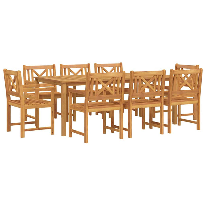 Set de masă pentru grădină 9 pcs Maro Lemn Solid de Acacia - WALTI WALTI