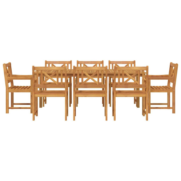 Set de masă pentru grădină 9 pcs Maro Lemn Solid de Acacia - WALTI WALTI