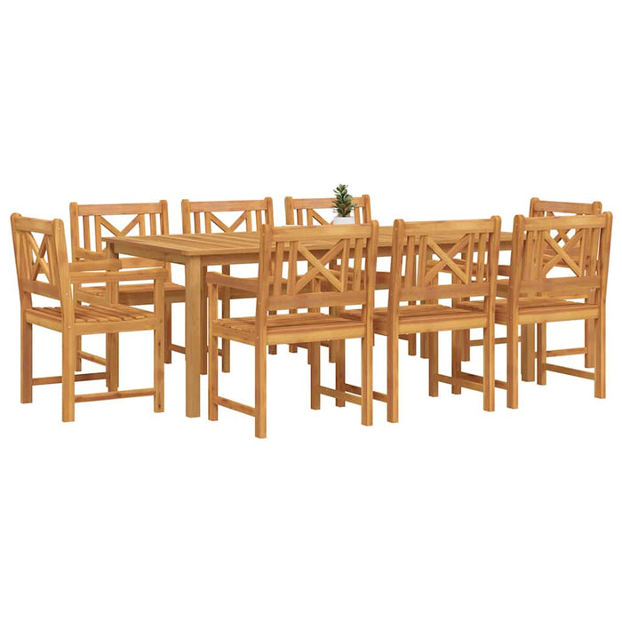 Set de masă pentru grădină 9 pcs Maro Lemn Solid de Acacia - WALTI WALTI