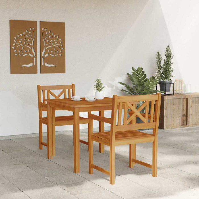 Set de dining pentru grădină , 3 piese, lemn masiv de acacia - WALTI WALTI