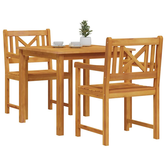Set de dining pentru grădină , 3 piese, lemn masiv de acacia - WALTI WALTI