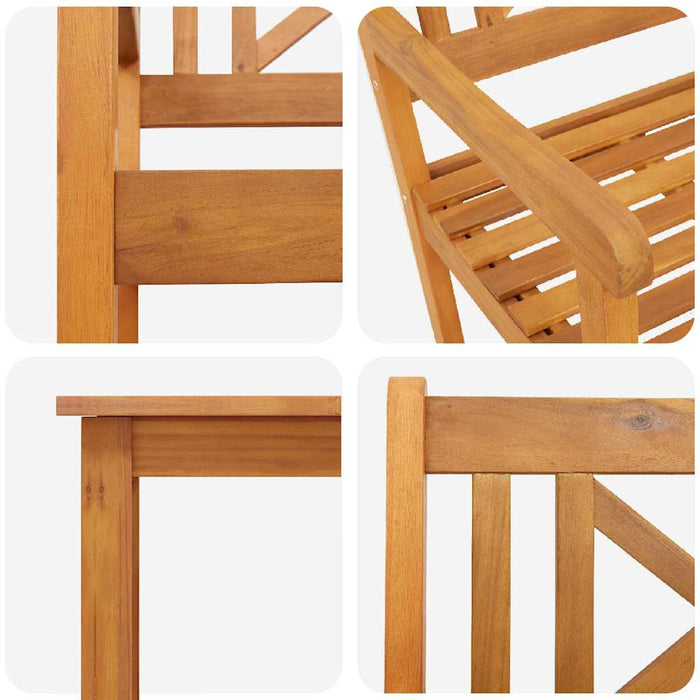 Set de dining pentru grădină din lemn masiv de acacia, 5 piese - WALTI WALTI