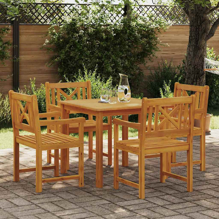 Set de dining pentru grădină din lemn masiv de acacia, 5 piese - WALTI WALTI