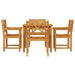 Set de dining pentru grădină din lemn masiv de acacia, 5 piese - WALTI WALTI
