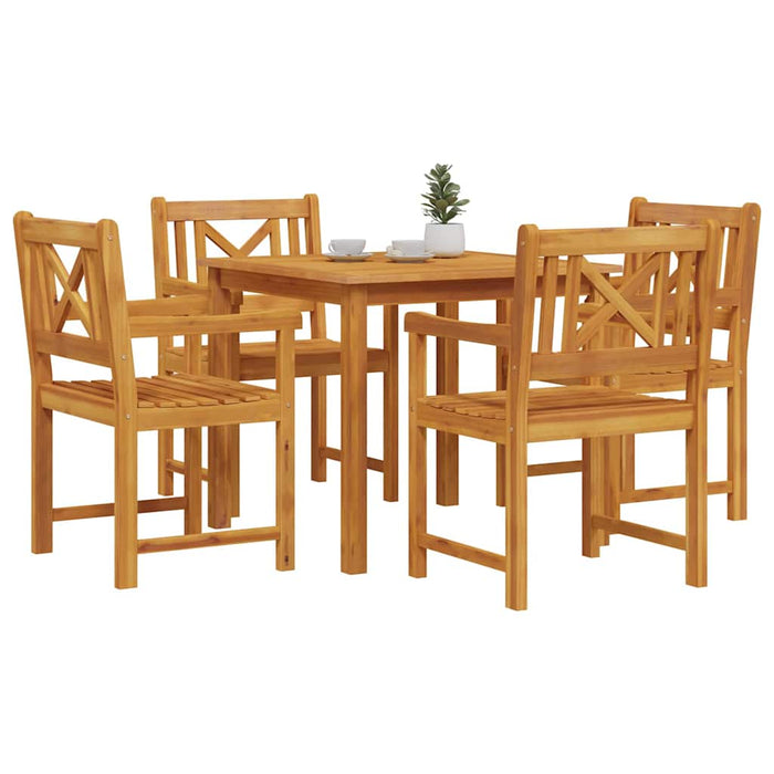 Set de dining pentru grădină din lemn masiv de acacia, 5 piese - WALTI WALTI