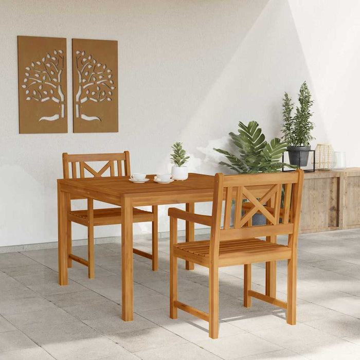 Set de masă pentru grădină 3 pcs Maro Lemn masiv de acacia WALTI