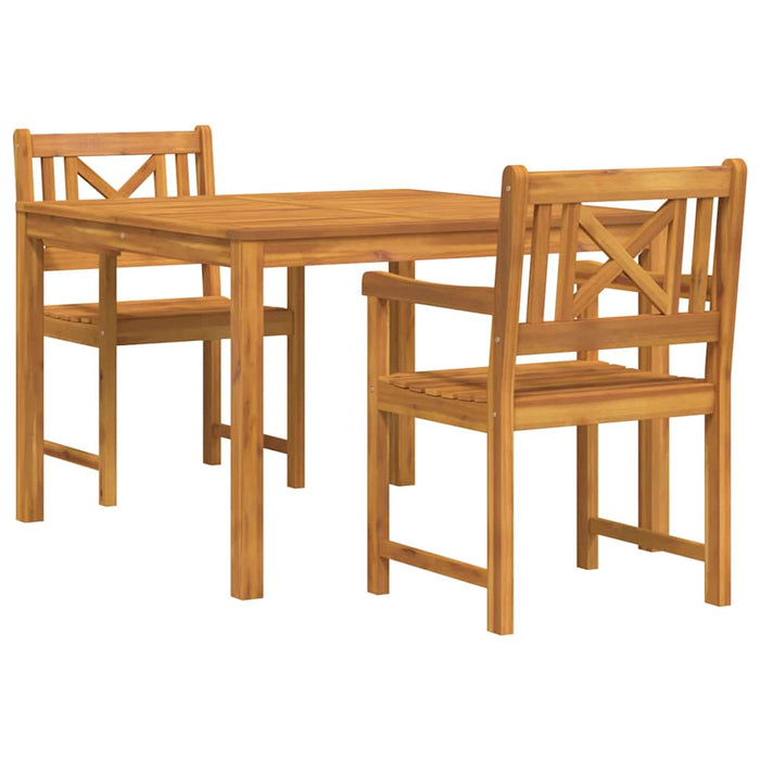 Set de masă pentru grădină 3 pcs Maro Lemn masiv de acacia WALTI