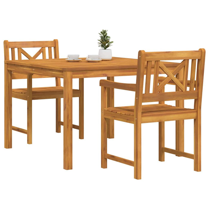 Set de masă pentru grădină 3 pcs Maro Lemn masiv de acacia WALTI