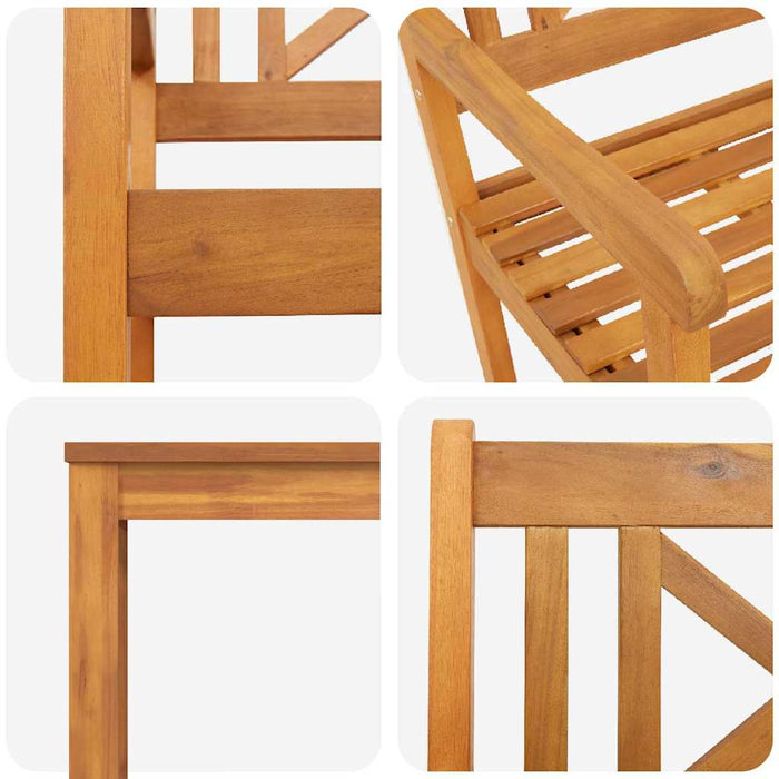 Set de masă pentru grădină 5 pcs Maro Lemn masiv de acacia WALTI
