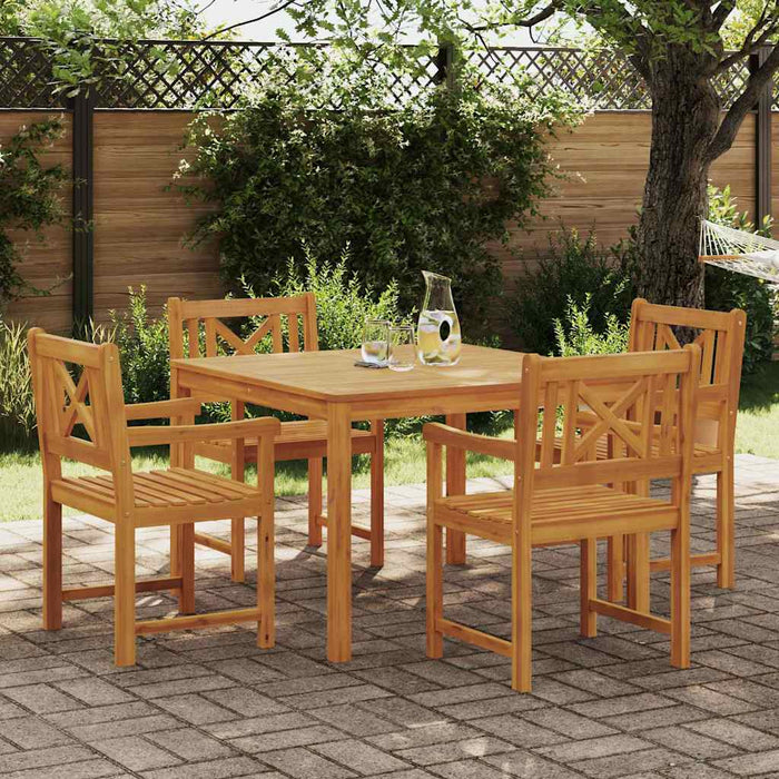 Set de masă pentru grădină 5 pcs Maro Lemn masiv de acacia WALTI