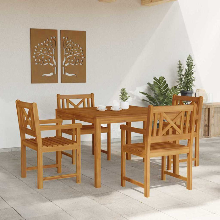 Set de masă pentru grădină 5 pcs Maro Lemn masiv de acacia WALTI