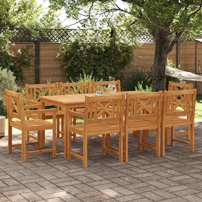Set de masă pentru grădină 9 pcs Maro Lemn Solid de Acacia - WALTI WALTI