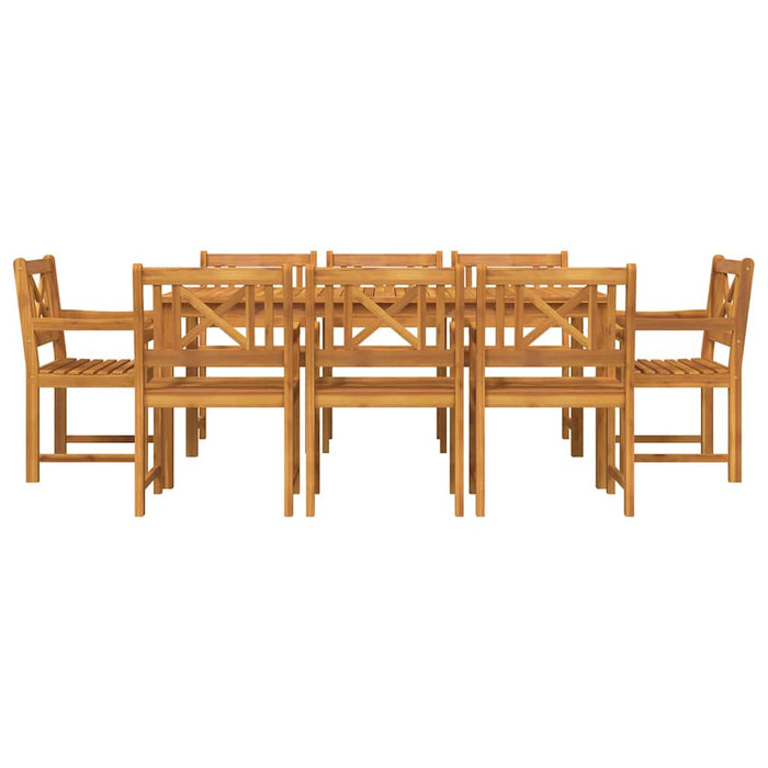 Set de masă pentru grădină 9 pcs Maro Lemn Solid de Acacia - WALTI WALTI
