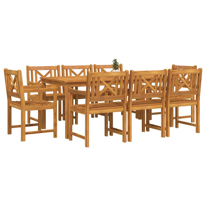 Set de masă pentru grădină 9 pcs Maro Lemn Solid de Acacia - WALTI WALTI