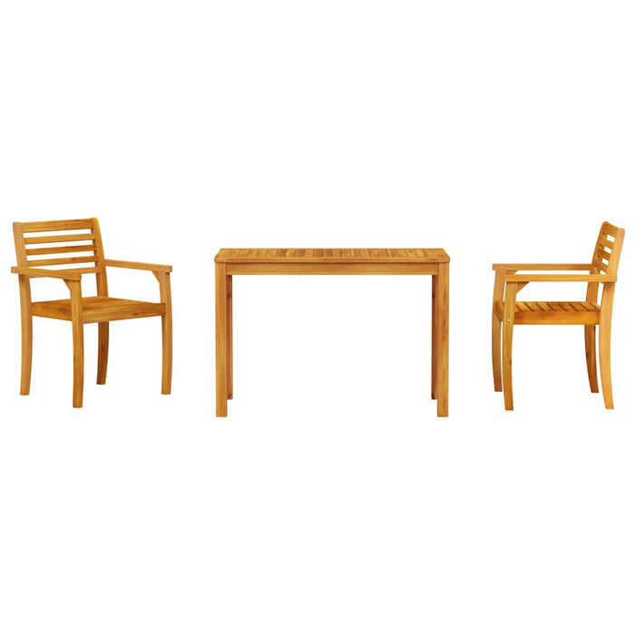 Set de masă pentru grădină 3 pcs Maro Lemn masiv de acacia - WALTI WALTI
