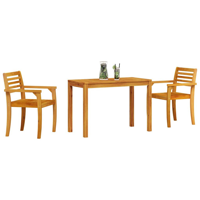 Set de masă pentru grădină 3 pcs Maro Lemn masiv de acacia - WALTI WALTI