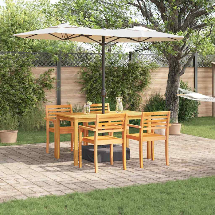 Set de dining 5 pcs Maro 140 x 80 x 74 cm Lemn masiv de acacia - WALTI WALTI