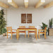 Set de dining 5 pcs Maro 140 x 80 x 74 cm Lemn masiv de acacia - WALTI WALTI