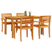 Set de dining 5 pcs Maro 140 x 80 x 74 cm Lemn masiv de acacia - WALTI WALTI