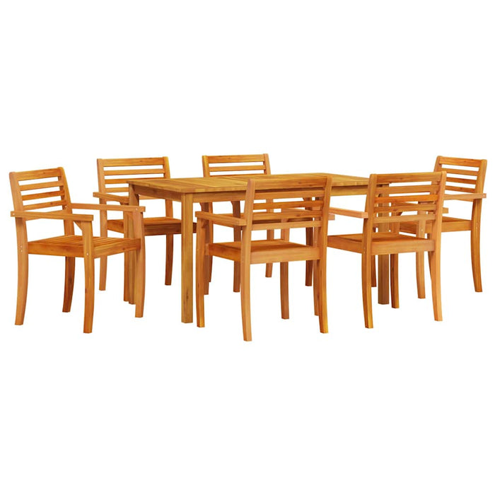 Set de Servit Masa în Grădină 7 pcs Maro 140 x 80 x 74 cm - WALTI WALTI