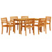 Set de Servit Masa în Grădină 7 pcs Maro 140 x 80 x 74 cm - WALTI WALTI