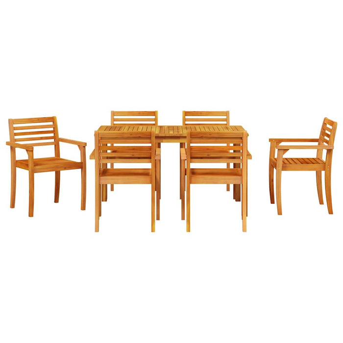 Set de Servit Masa în Grădină 7 pcs Maro 140 x 80 x 74 cm - WALTI WALTI