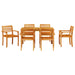 Set de Servit Masa în Grădină 7 pcs Maro 140 x 80 x 74 cm - WALTI WALTI