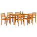 Set de Servit Masa în Grădină 7 pcs Maro 140 x 80 x 74 cm - WALTI WALTI