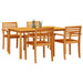 Set masă 5 pcs Maro Natural 150 x 90 x 74 cm - WALTI WALTI