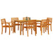 Set de dining pentru grădină 7 pcs Maro 150 x 90 x 74 cm - WALTI WALTI