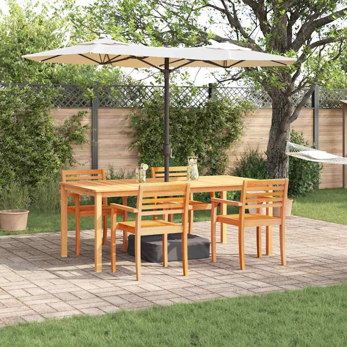 Set de dining pentru grădină 7 pcs Natural 200 x 100 x 74 cm - WALTI WALTI