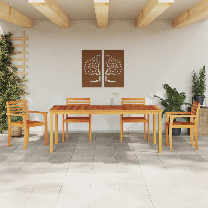 Set de dining pentru grădină 7 pcs Natural 200 x 100 x 74 cm - WALTI WALTI
