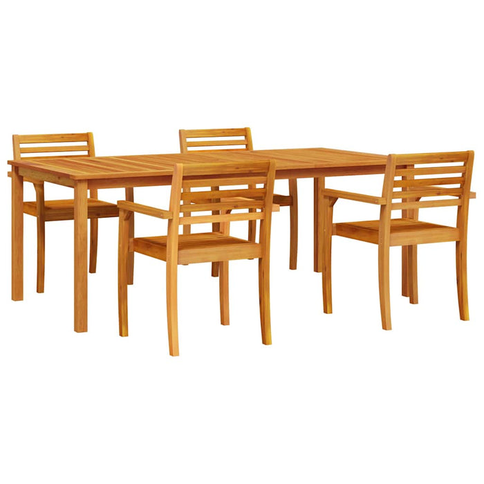 Set de dining pentru grădină 7 pcs Natural 200 x 100 x 74 cm - WALTI WALTI