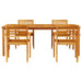 Set de dining pentru grădină 7 pcs Natural 200 x 100 x 74 cm - WALTI WALTI