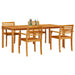 Set de dining pentru grădină 7 pcs Natural 200 x 100 x 74 cm - WALTI WALTI