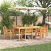 Set de masă pentru dining 9 pcs Natural 200 x 100 x 74 cm - WALTI WALTI