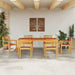 Set de masă pentru dining 9 pcs Natural 200 x 100 x 74 cm - WALTI WALTI