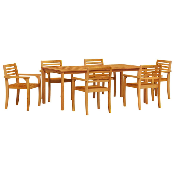 Set de masă pentru dining 9 pcs Natural 200 x 100 x 74 cm - WALTI WALTI