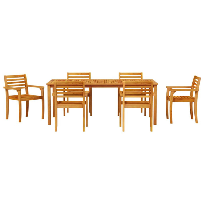 Set de masă pentru dining 9 pcs Natural 200 x 100 x 74 cm - WALTI WALTI