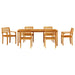 Set de masă pentru dining 9 pcs Natural 200 x 100 x 74 cm - WALTI WALTI