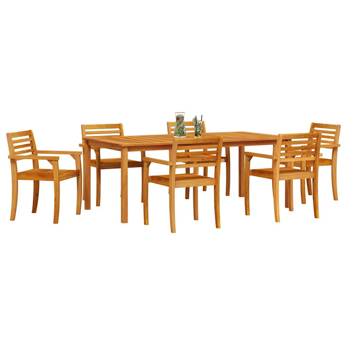 Set de masă pentru dining 9 pcs Natural 200 x 100 x 74 cm - WALTI WALTI