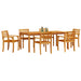 Set de masă pentru dining 9 pcs Natural 200 x 100 x 74 cm - WALTI WALTI