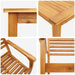 Set de dining pentru grădină 3 pcs Lemn Natural 85 x 85 x 75 cm - WALTI WALTI