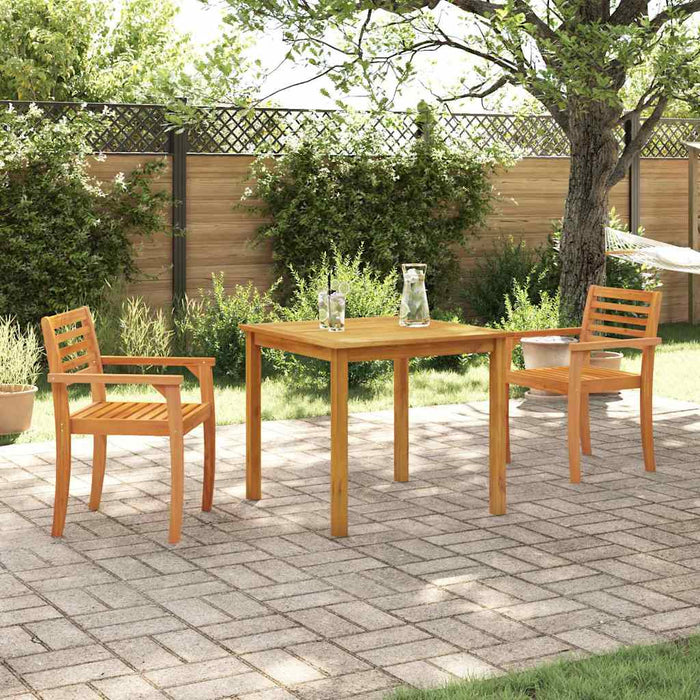 Set de dining pentru grădină 3 pcs Lemn Natural 85 x 85 x 75 cm - WALTI WALTI
